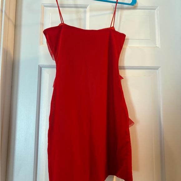 Princess Polly Red Ruffle Mini Dress - Picture 2 of 3